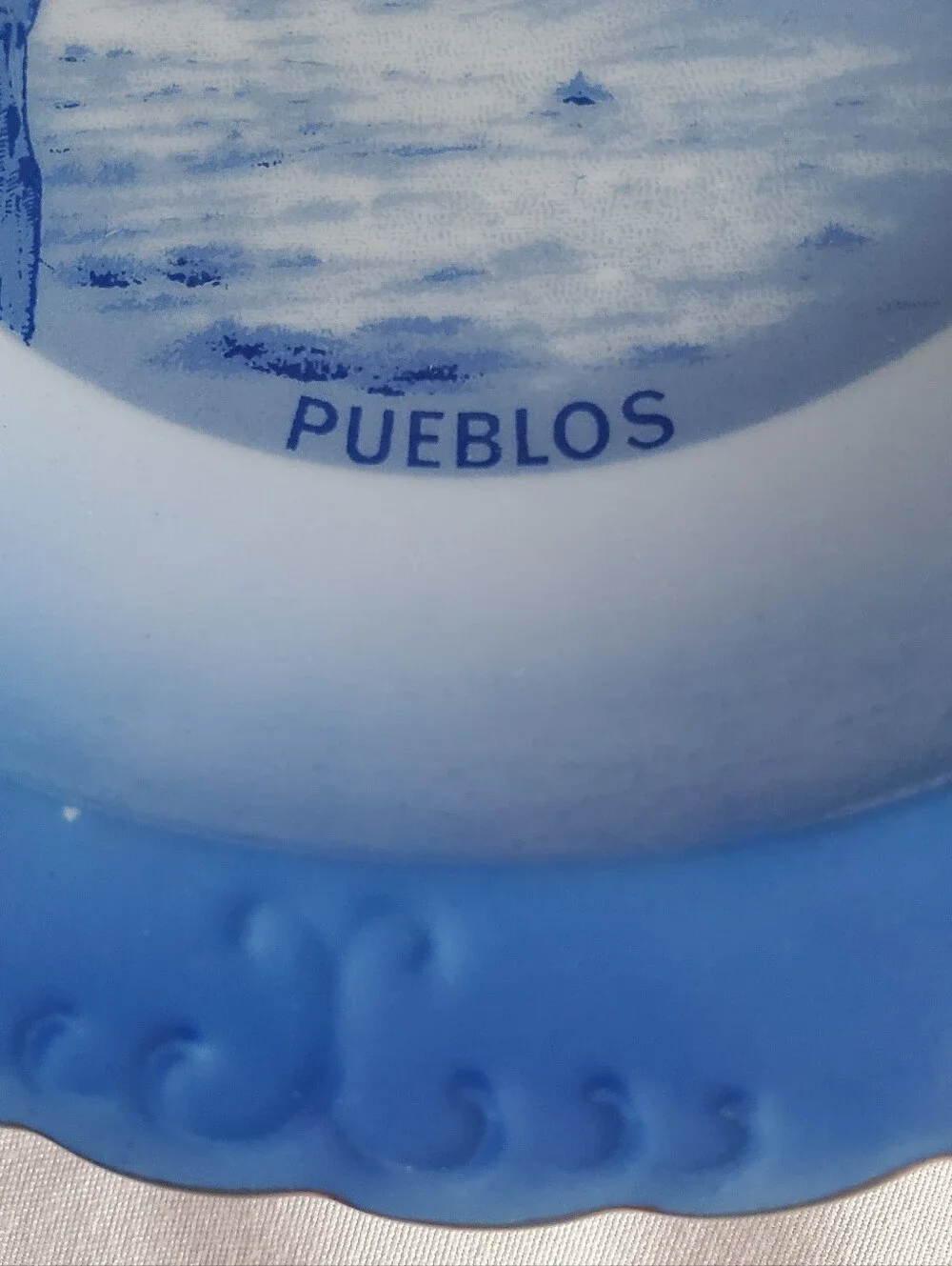 Blue Souvenir Decorative Plate Vtg New Mexico The Land of Enchantment Ashtray